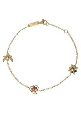 nice yellow gold gold cognac diamond cross charms baby bracelet